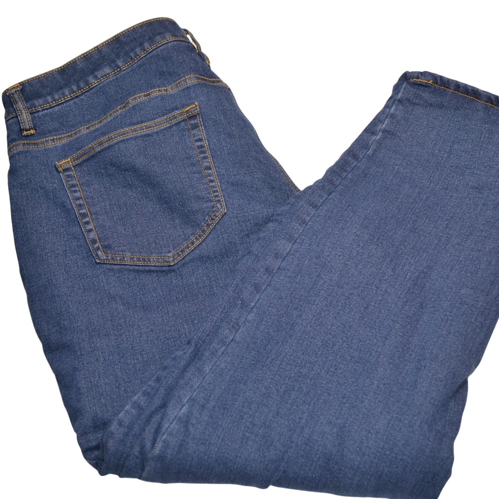 Blue Mountain Fleece Lined Jeans Womens 16‎ Blue Good Straight Leg Denim Pants